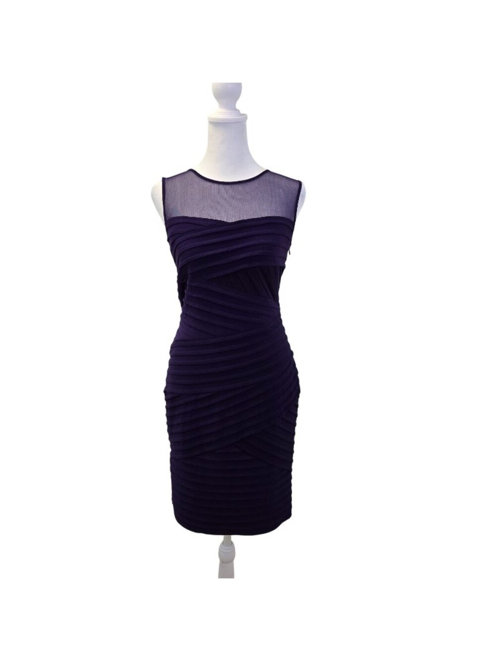 Calvin Klein Pleated Bandage Bodycon Dress Size 2